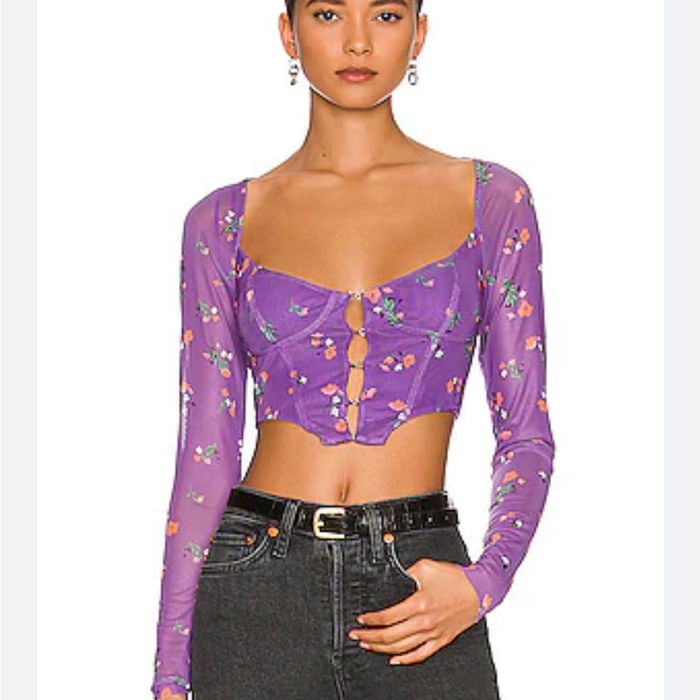 Floral Purple Women's Top byAFRM